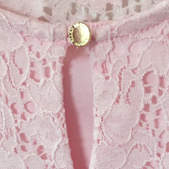 Ellen Tracy vintage ballet pink lace top, size M - Picture 4 of 7